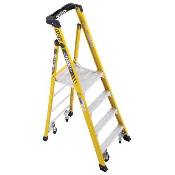 Werner-Reach-Height-Fibergalss-Podium-Ladder-W-Casters