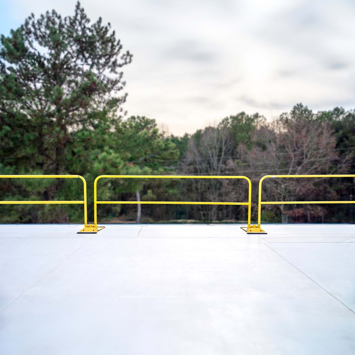 Tie-Down-70758-10-ft-Yellow-Guardrail-In-Use | Nation Wide Ladder